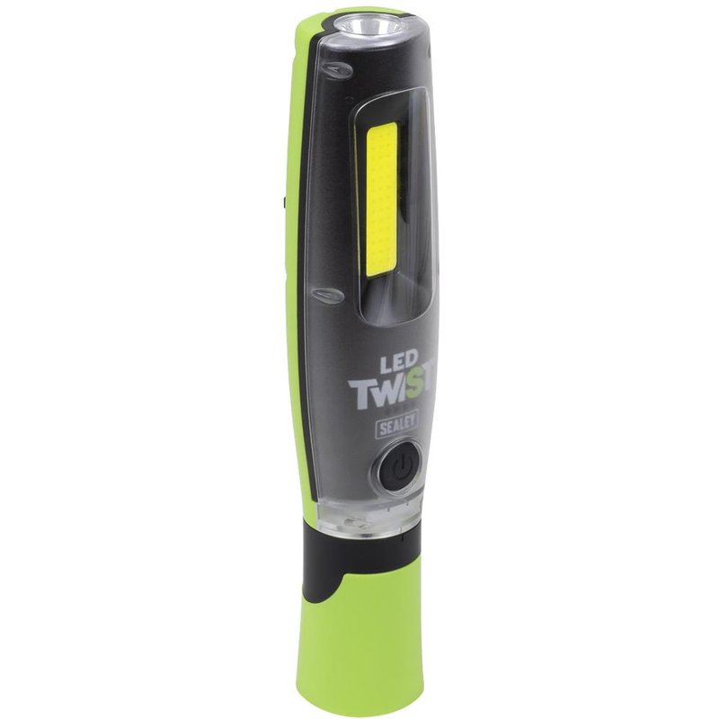 Sealey Rechargeable 20W COB LED Twist Magnetic Inspection Lamp Green