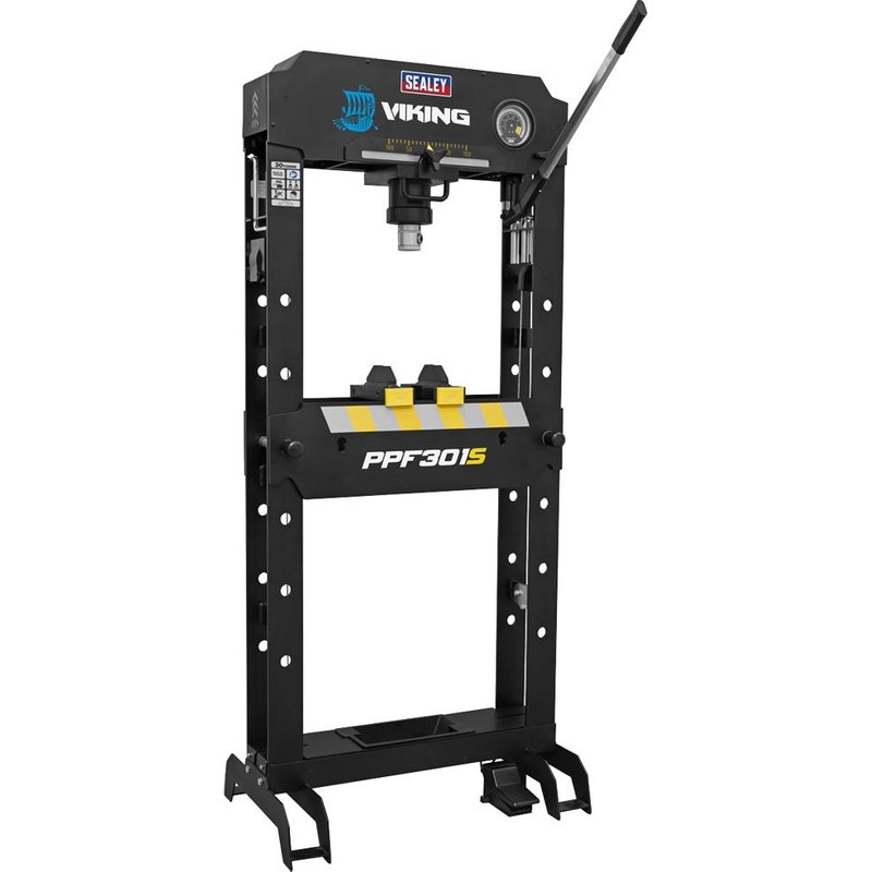 Sealey Viking Floor Air / Hydraulic Press with Sliding Ram and Foot Pedal 30 Tonne