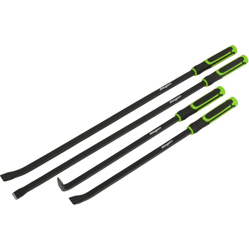 Siegen 4 Piece Heavy Duty Pry Bar Set in Tool Roll