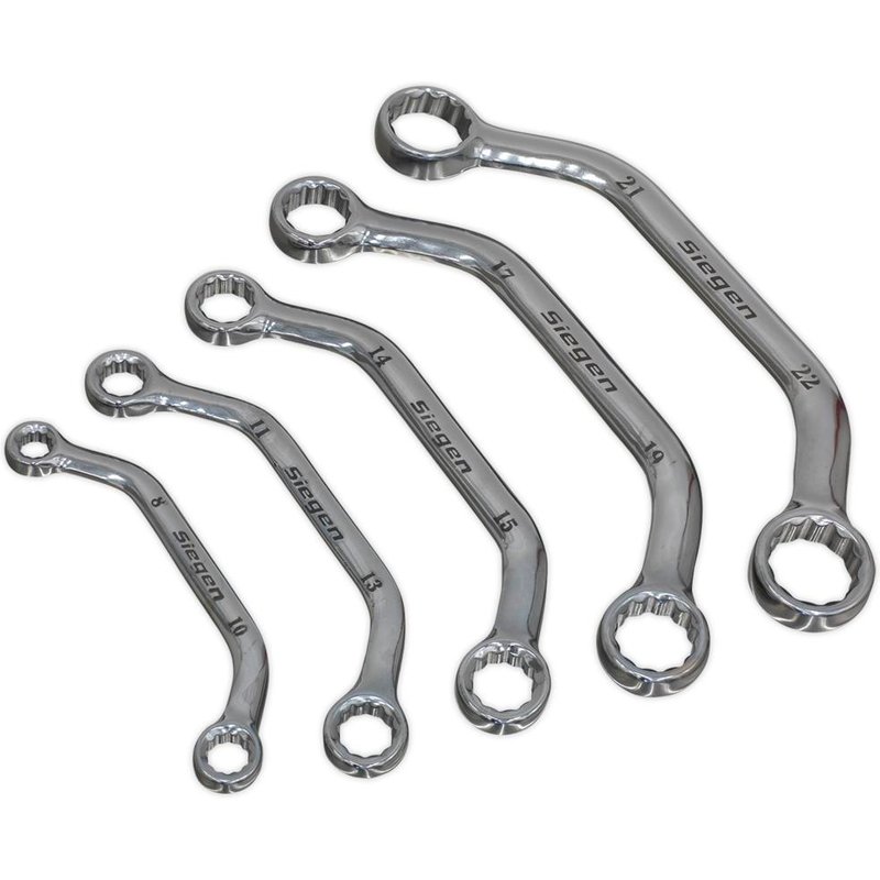 Siegen 5 Piece Obstruction Ring Spanner Set Metric