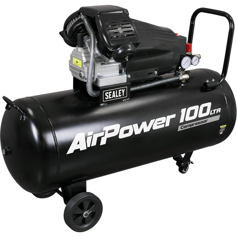 Sealey SAC10030VA V Twin Direct Drive Air Compressor 100 Litre 240v