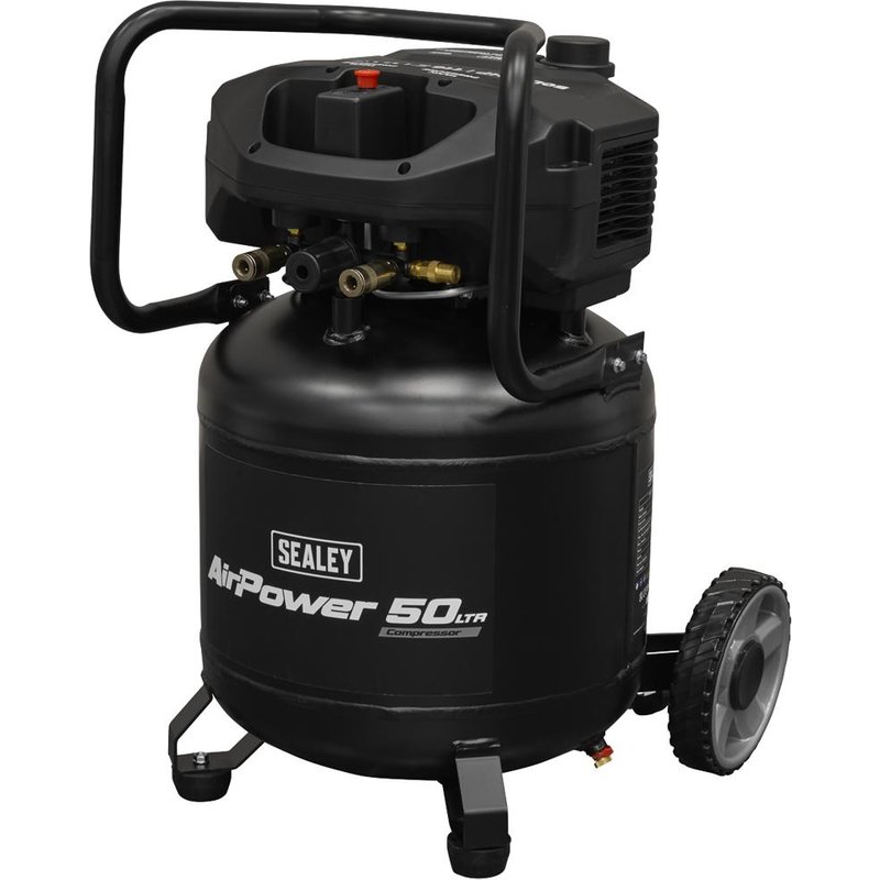 Sealey SAC50V Oil Free Belt Drive Vertical Air Compressor 50 Litre 240v
