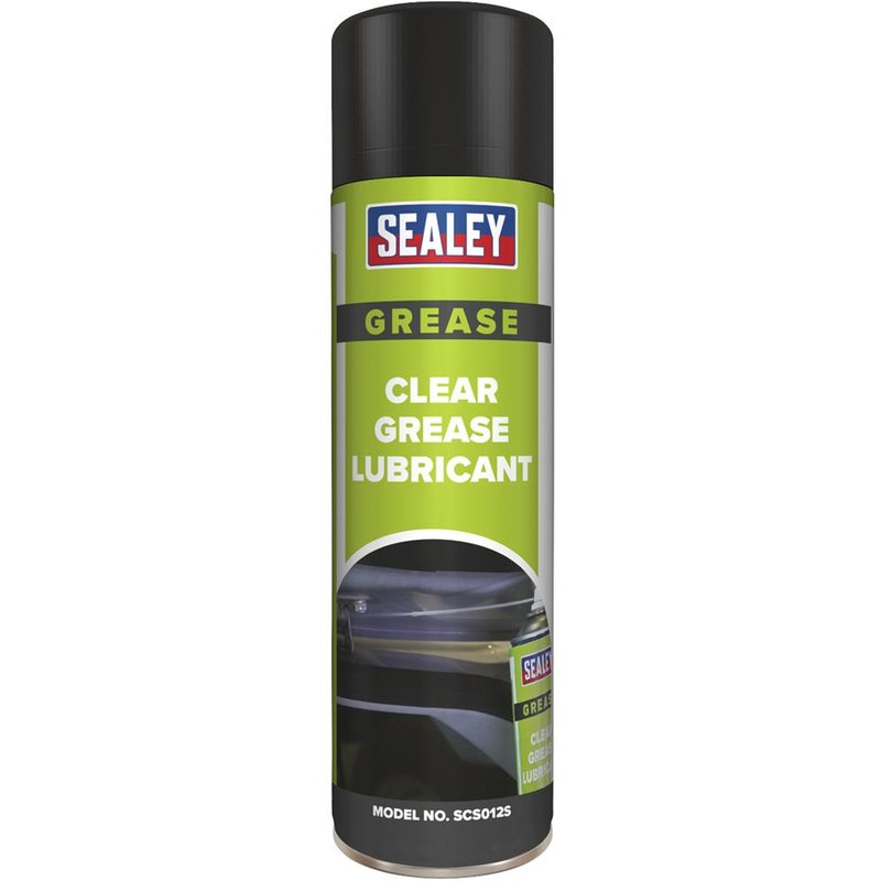 Sealey Clear Grease Lubricant Spray 500ml Pack of 6