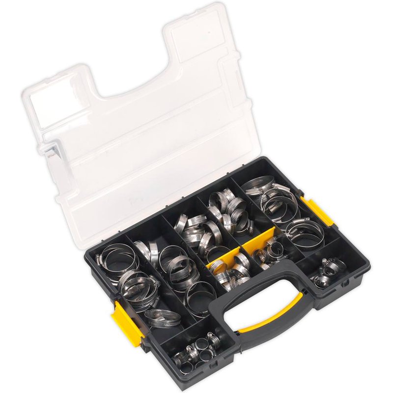Sealey 90 Piece Stainless Steel Hose Clip Assortment