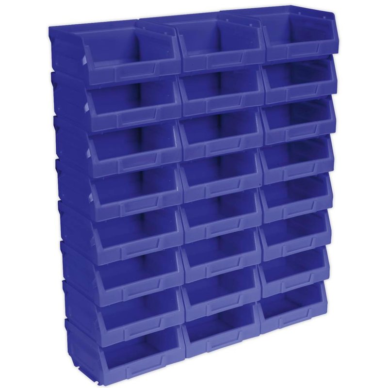 Sealey Plastic Storage Bin 103 x 85 x 53mm Blue Pack of 24
