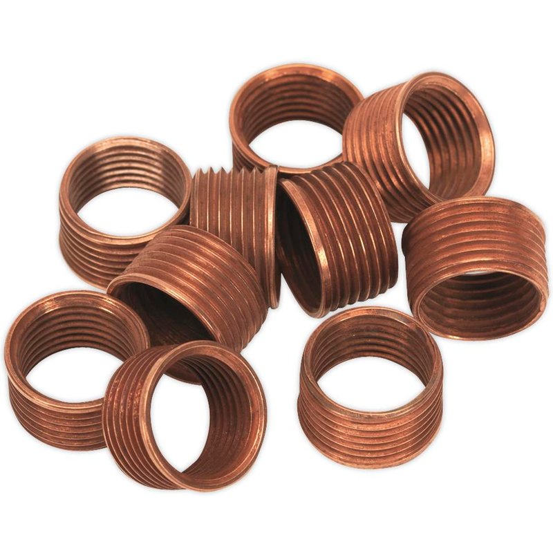 Sealey Spark Plug Thread Repair Replacement Inserts for VS301 M14 X 9.5mm 1.25mm Pack of 10