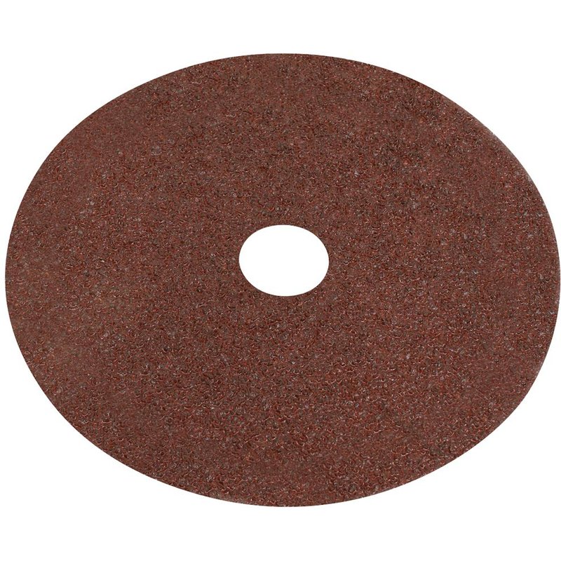 Sealey Aluminium Oxide Fibre Backed Sanding Disc 100mm 24g Pack of 25