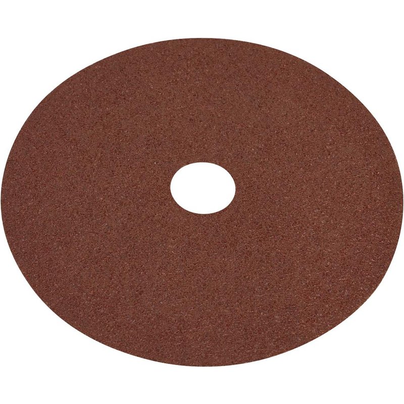Sealey Aluminium Oxide Fibre Backed Sanding Disc 115mm 40g Pack of 25