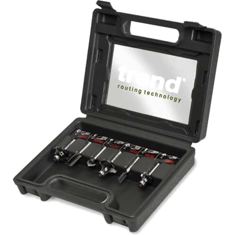 Trend 1/4in TCT Router Cutter Set, 6 Piece SET/SS11X1/4TC