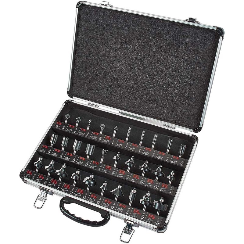 Trend SET/SS31X1/4TC TCT Router Cutter Set, 30 Piece SET/SS31X1/4TC