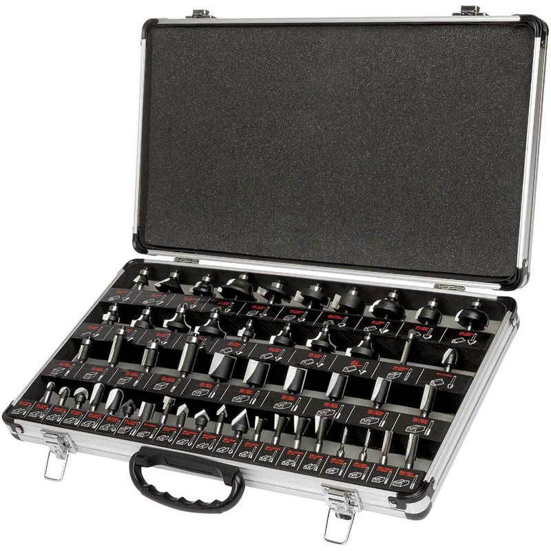 Trend 1/4in TCT Router Bit Starter Set, 50 Piece SET/SS50X1/4TC