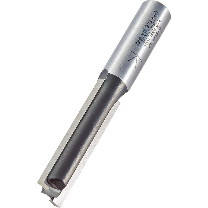 Trend Two Flute PTFE Coated Non Stick Router Cutter 12.7mm 50mm 12mm