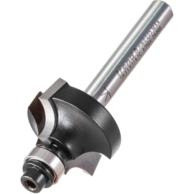 Trend Bearing Guided Ovolo Round Over Router Cutter 25.4mm 6.35mm 1/4"