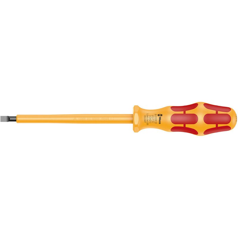 Wera 1060I Kraftform VDE Insulated Slotted Screwdriver 3.5mm 100mm