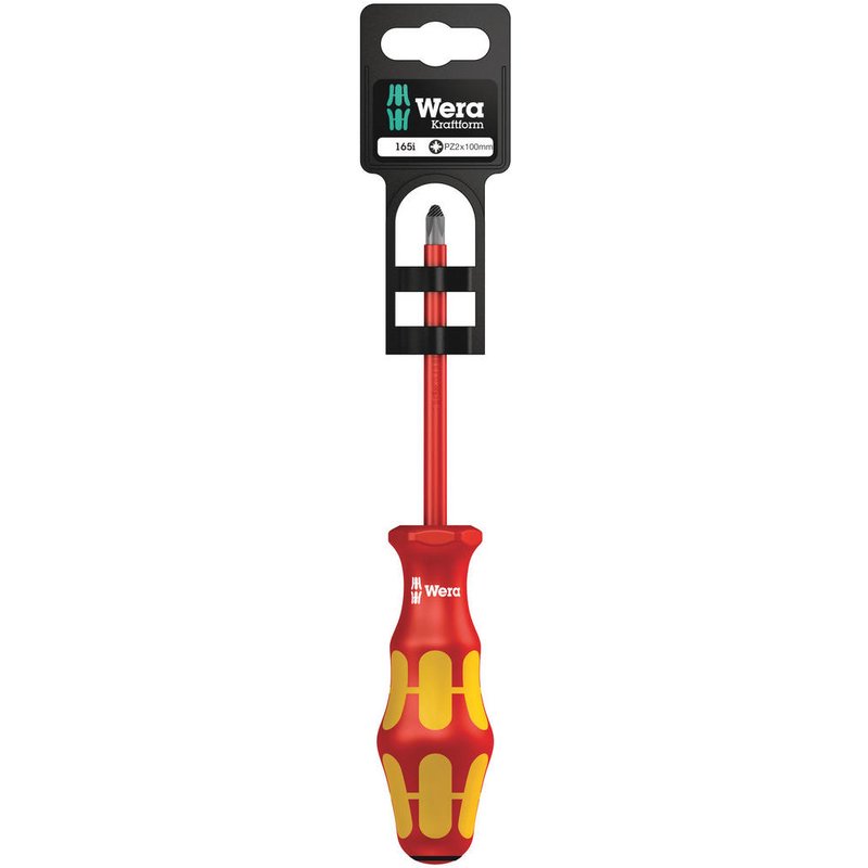 Wera Kraftform Plus 165 I SB VDE Insulated Pozi Screwdriver PZ2 100mm