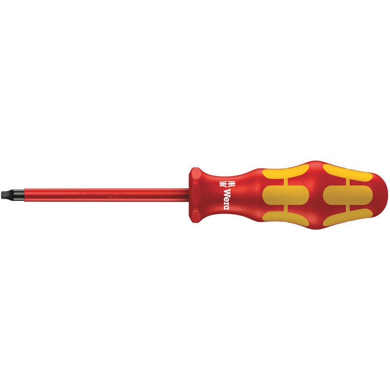 Wera Kraftform Plus 168I VDE Insulated Square Screwdriver Robertson Tip 2 100mm