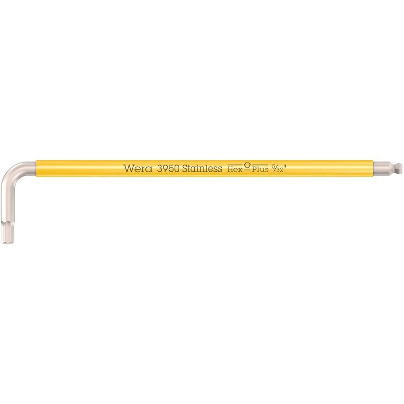Wera 3950 SPKL Stainless Steel Multicolour Hex Key Imperial 5/32"