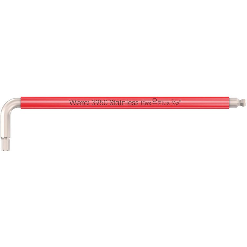 Wera 3950 SPKL Stainless Steel Multicolour Hex Key Imperial 7/32"