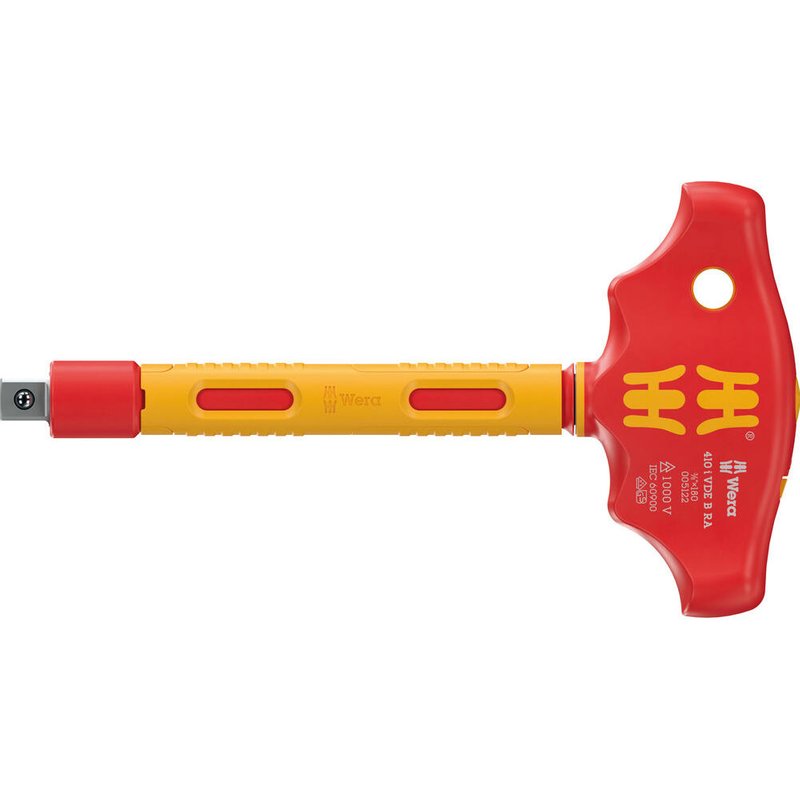 Wera 410 I VDE Insulated 3/8" Drive Ratchet T Handle 3/8"