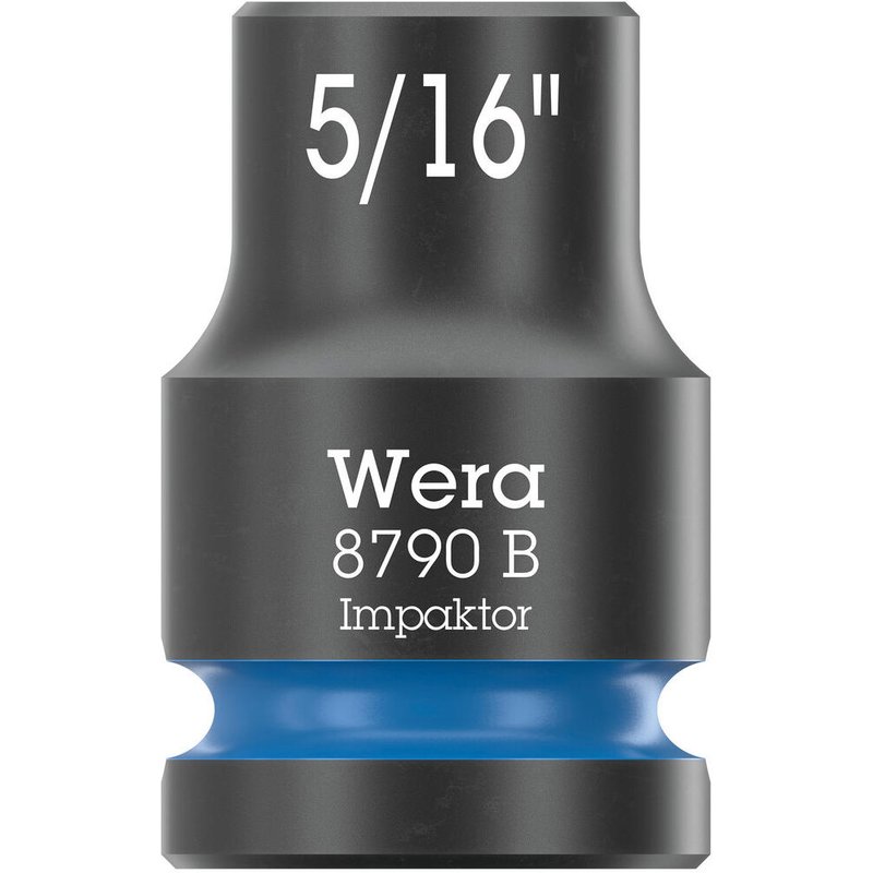Wera 8790 B Zyklop 3/8" Drive Hexagon Impaktor Socket Imperial 3/8" 5/16"