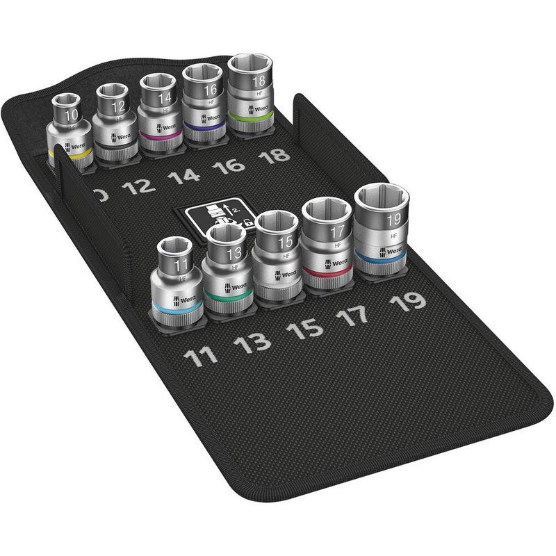 Wera 8790 HMC HF Zyklop 9 Piece 1/2" Drive Lock On Socket Set 1/2"