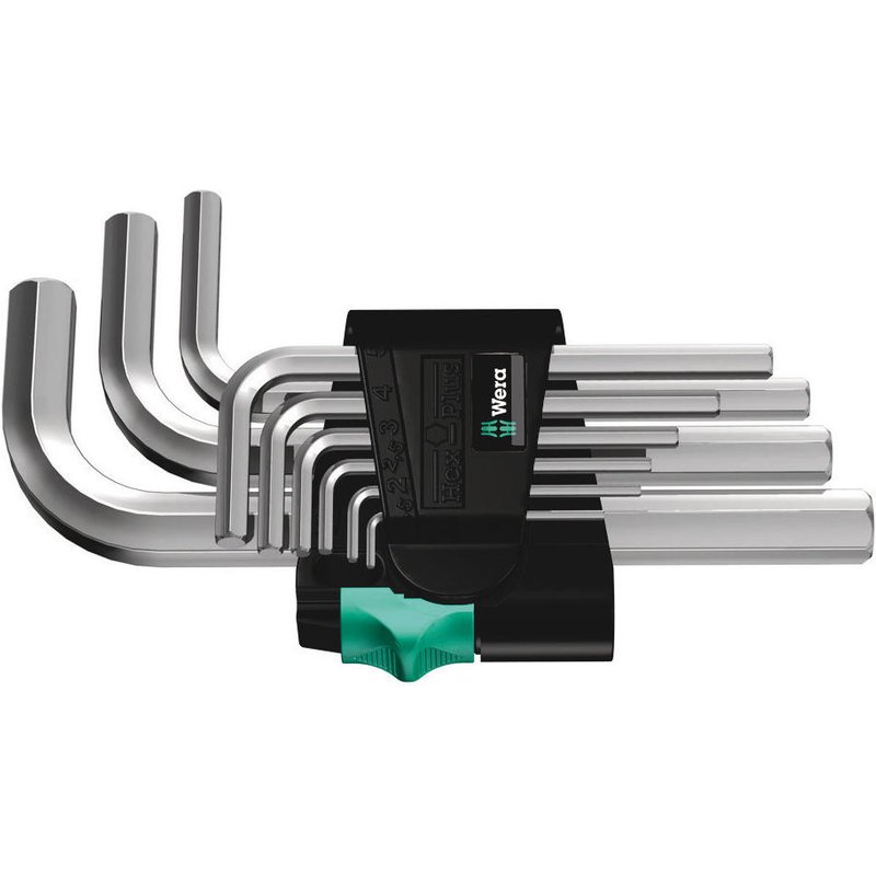 Wera 950 SM N 9 Piece Chrome Plated Hex Key Set