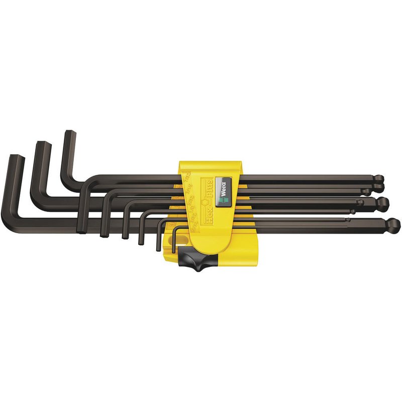 Wera 9 Piece BlackLaser Hex Plus Key Set Imperial