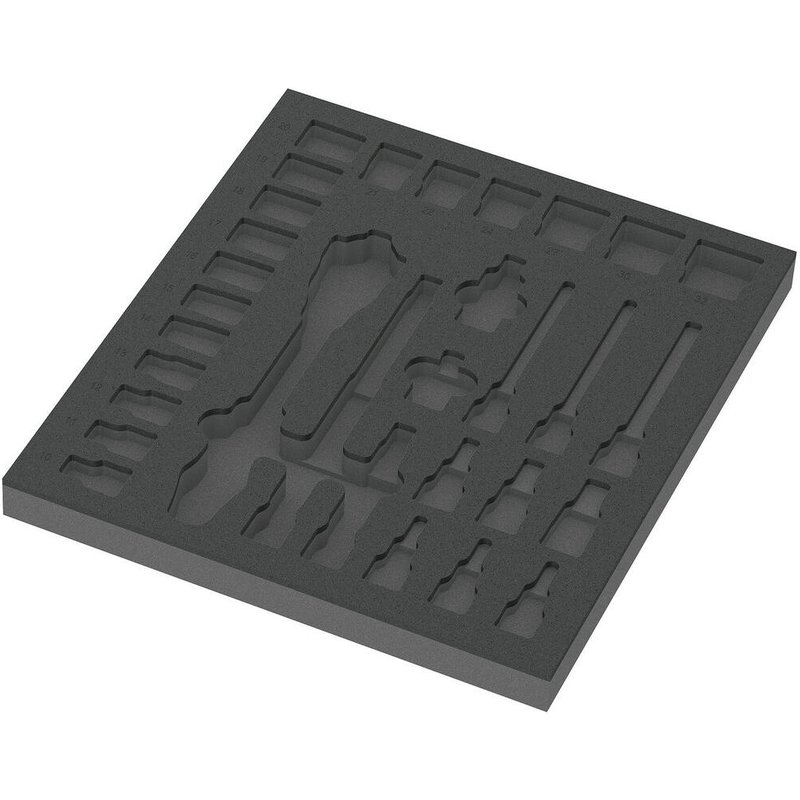 Wera Empty Foam Insert Tray for 9722 1/2" Drive Socket Set