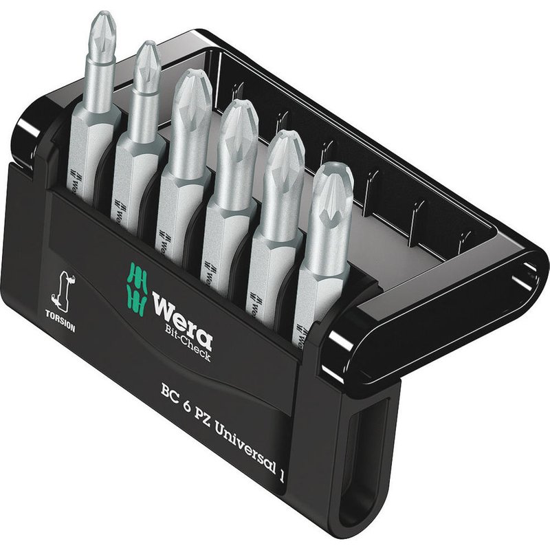 Wera 6 Piece Mini-Check Pozi Screwdriver Bit Set