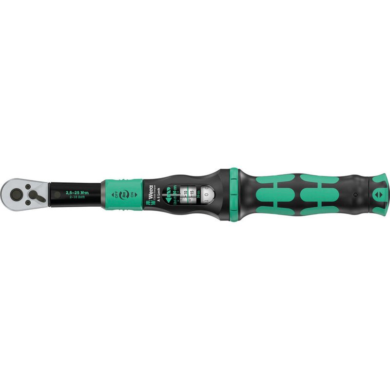 Wera Click Torque Lock A 5 Torque Wrench 1/4" 2.5Nm - 25Nm