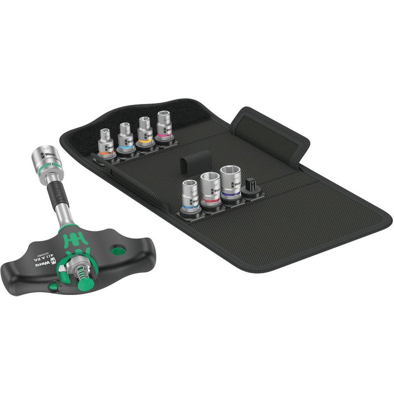 Wera Kraftform Kompakt 400 RA 9 Piece 1/4" Drive Socket Set Imperial 1/4"