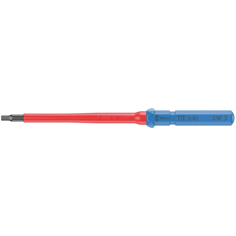 Wera Kraftform Kompakt 64 I VDE Insulated Hex Plus Screwdriver Blade 3mm 154mm