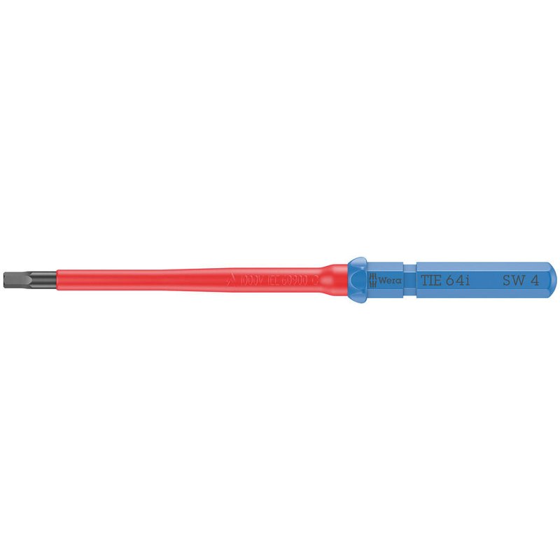 Wera Kraftform Kompakt 64 I VDE Insulated Hex Plus Screwdriver Blade 4mm 154mm