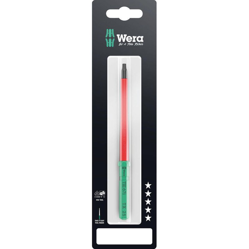 Wera Kraftform Kompakt 3067 I VDE Insulated Torx Screwdriver Blade T30 154mm