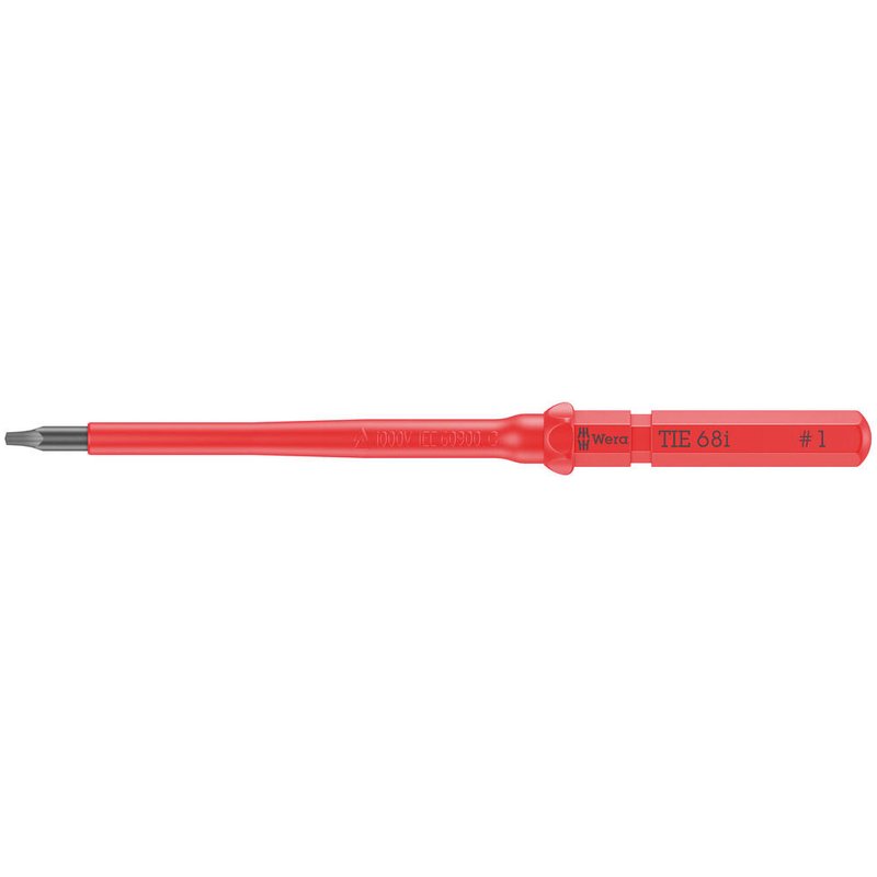 Wera Kraftform Kompakt 68 I VDE Insulated Square Screwdriver Blade Robertson Tip 1 154mm
