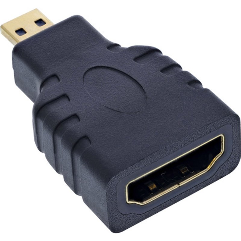 InLine® HDMI Adapter, HDMI A Buchse auf Micro HDMI D Stecker, 4K/60Hz
