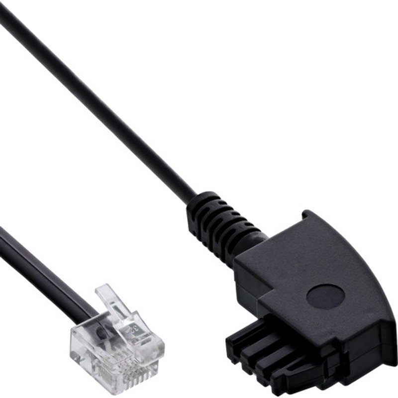 InLine® TAE-F Kabel für DSL Splitter, TAE-F an Western 6/2 DEC, 2 m
