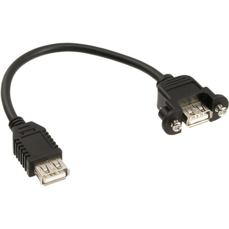 InLine® USB 2.0 Adapterkabel, Buchse A auf Einbaubuchse A, 0,20m