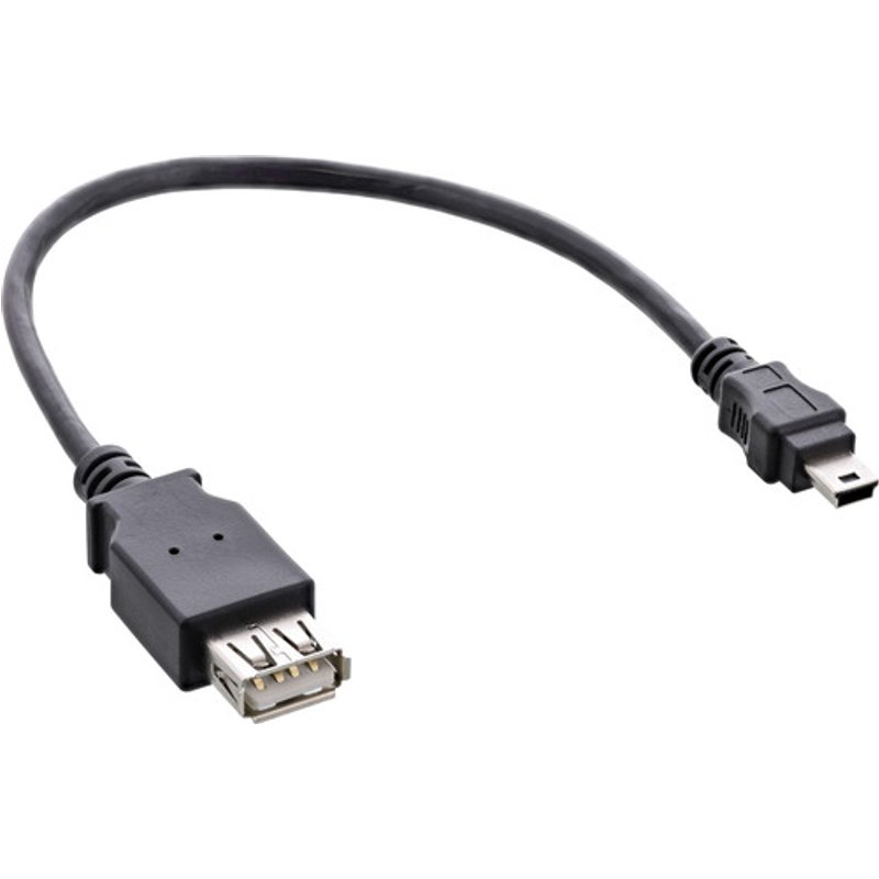 InLine® USB 2.0 Adapterkabel, Buchse A auf Mini-5pol Stecker, 0,2m