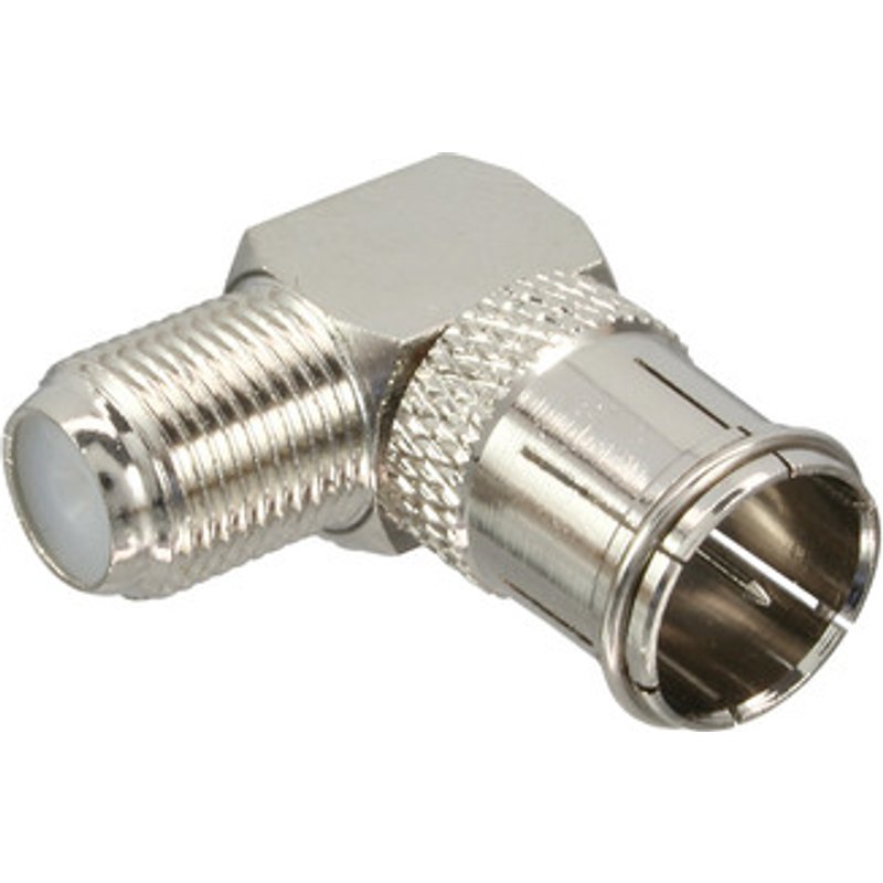 InLine® Adapter F-Quick-Stecker (SAT) auf F-Buchse (SAT), gewinkelt
