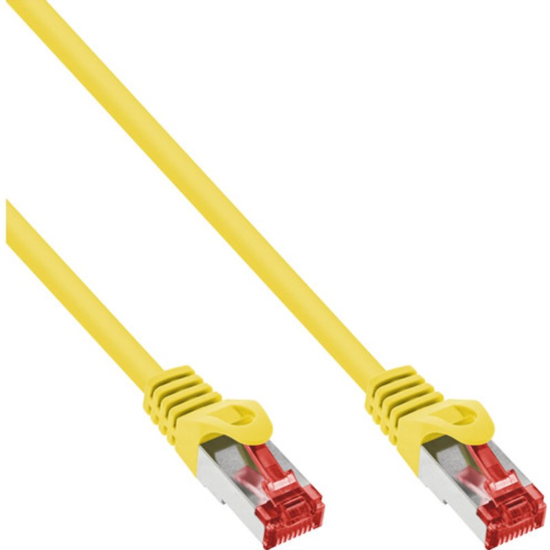 InLine® Patchkabel, S/FTP (PiMf), Cat.6, 250MHz, PVC, Kupfer, gelb, 0,3m