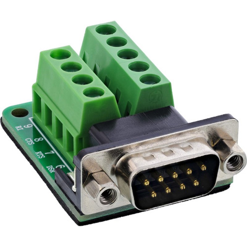 InLine® Terminalblock D-Sub 9 Stecker, 2-reihig, Schraubklemme