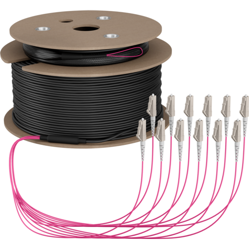 Trunkkabel U-DQ(ZN)BH OM4 12G (1x12) LC-LC, 120m Dca LSZH