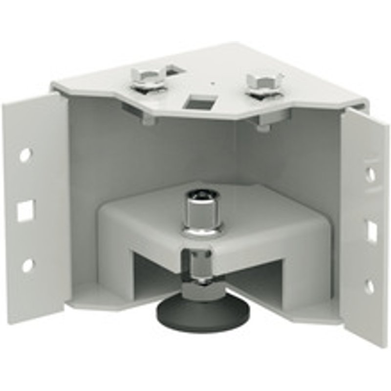 4 Sockelecken für PRO, nivellierbar, H=100 mm, RAL7035