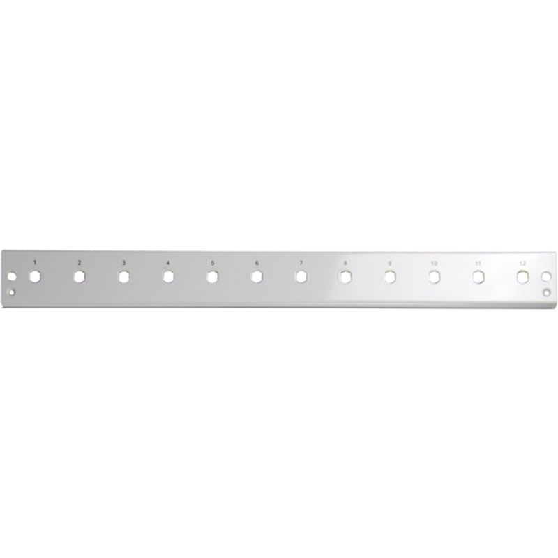 Frontblende 24 x ST/FC (D-hole), grau