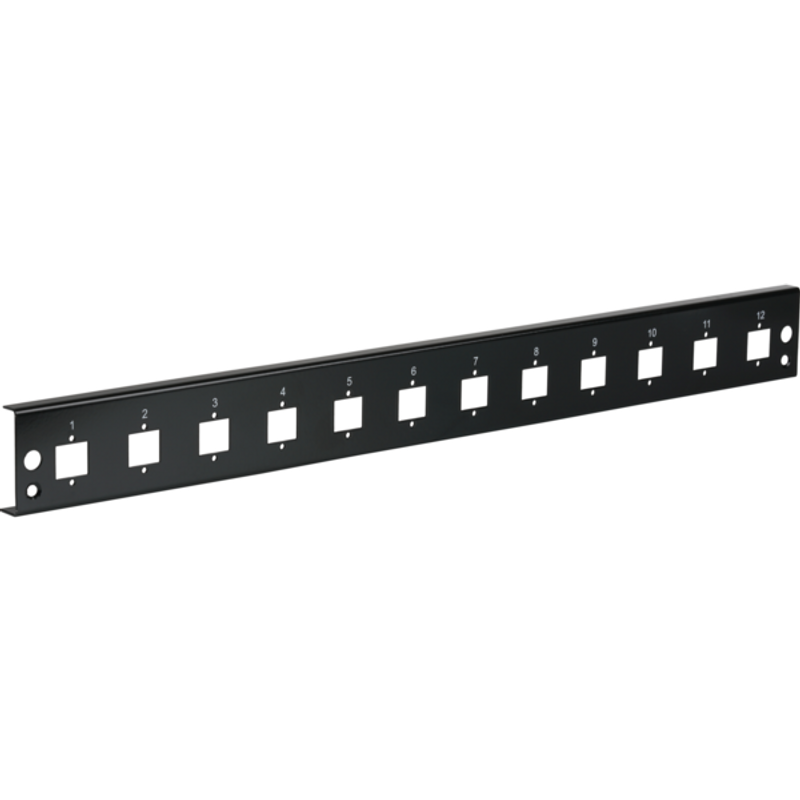 Frontblende 12xE2000®Duplex, E2000®, Compact (RDM) gerade Vers. sw