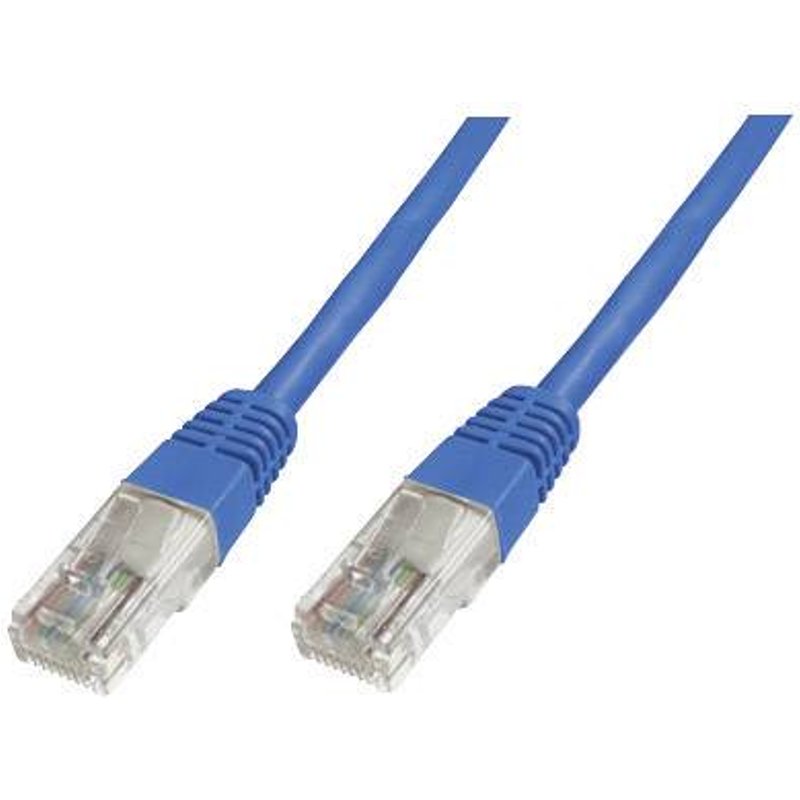 DIGITUS Patchkabel RJ45 U/UTP Cat5e 0.50m blau Polybeutel