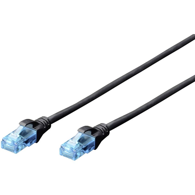 DIGITUS Patchkabel RJ45 U/UTP Cat5e 1.00m sch. Hebelschutz Polybeutel