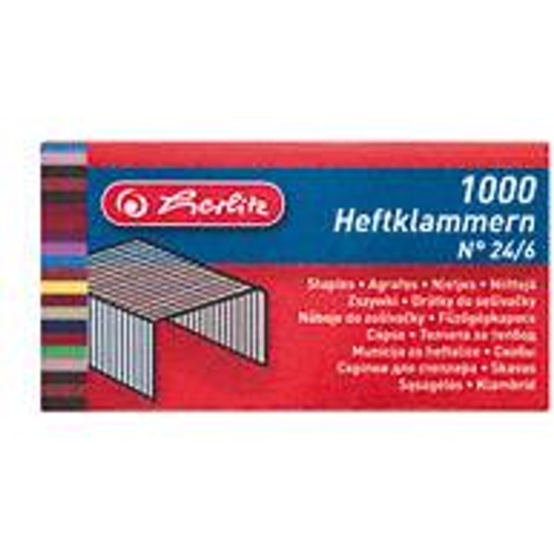 Herlitz Heftklammer No24/6 verzinkt 1000er Schacht