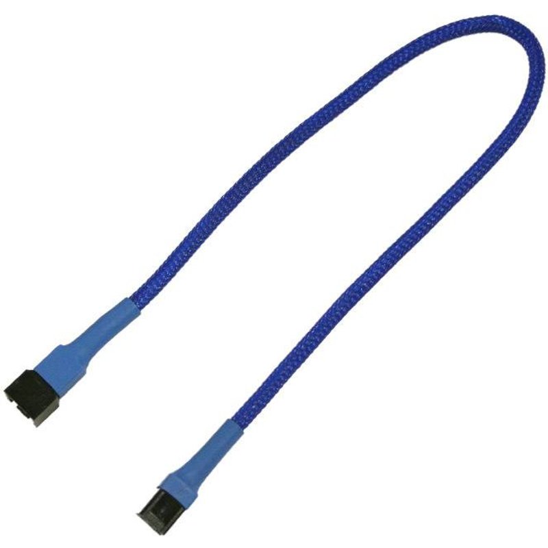Nanoxia Kabel 3-Pin Verlängerung, 30 cm, blau